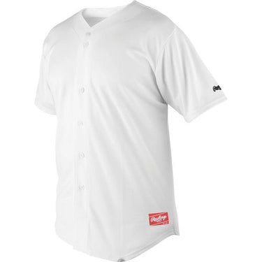 Rawlings Mens Adult Premium Full-Button Short Sleeve Baseball Jersey
